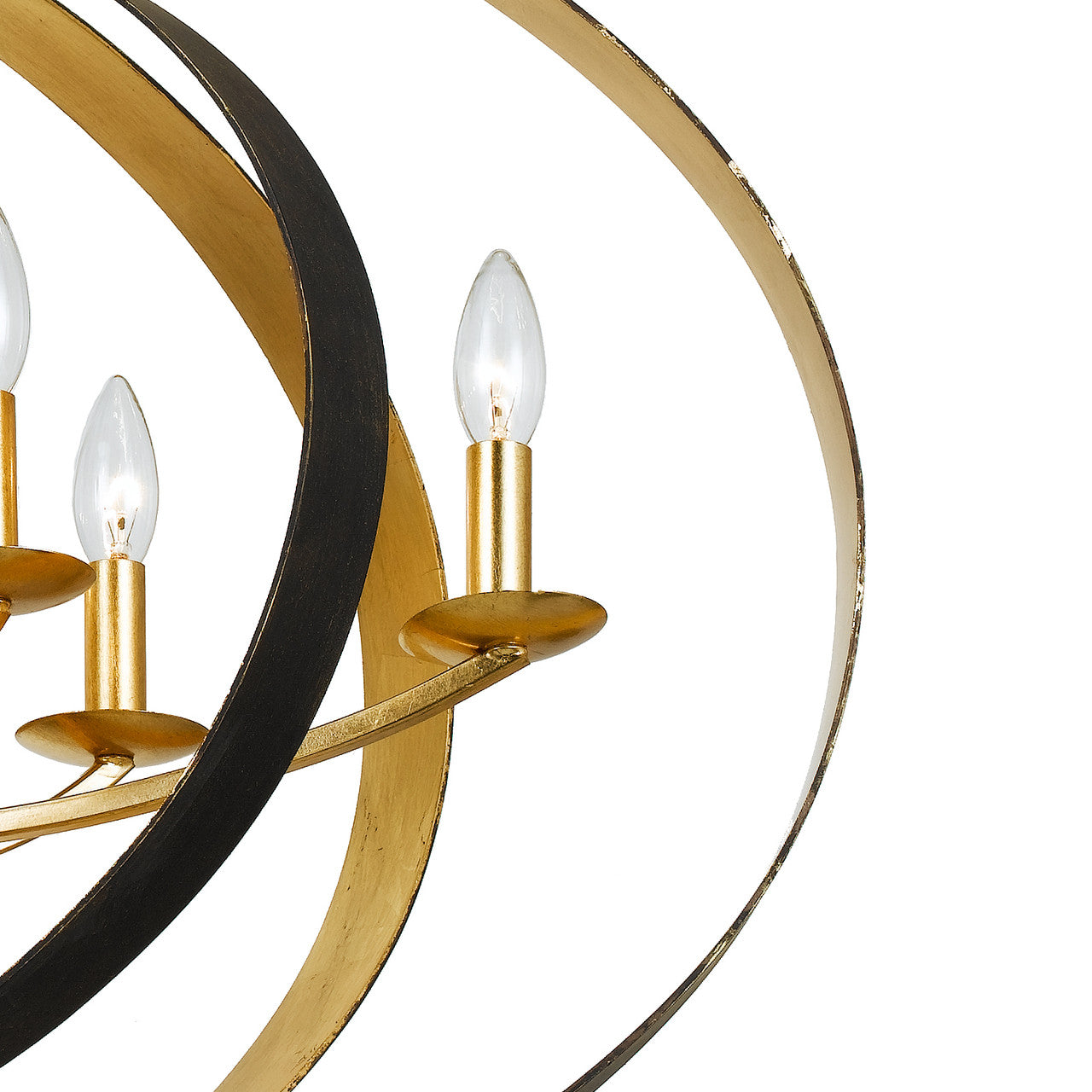 Luna Chandelier - English Bronze, Antique Gold 26.5"H, Crystorama (588-EB-GA 2GXXQ)