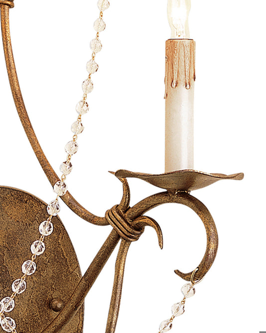 Crystal Lights Wall Sconce Currey and Company 5880