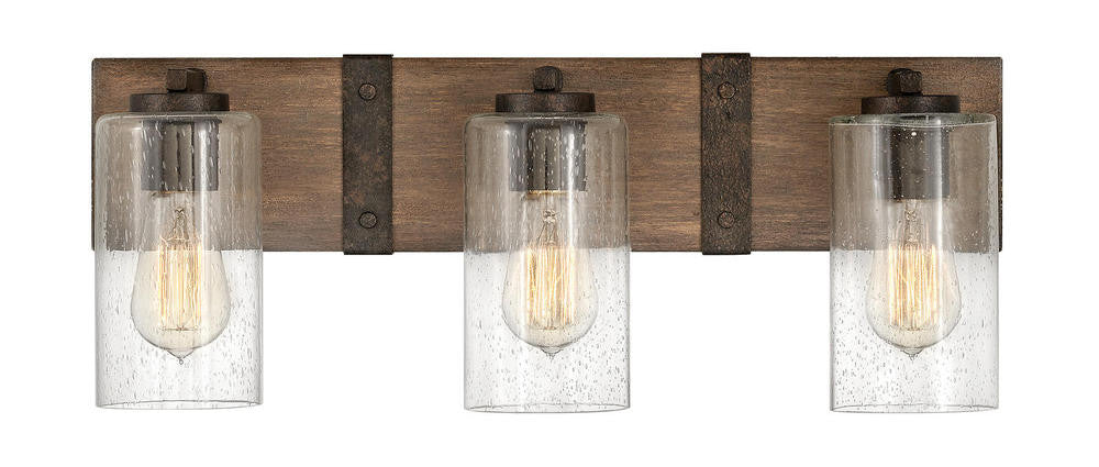 Hinkley Sawyer Bath Vanity Light Sequoia, Rust Iron