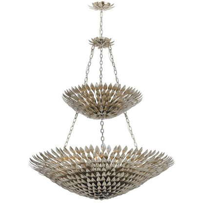 Crystorama Broche 18 Light Chandelier Antique Silver