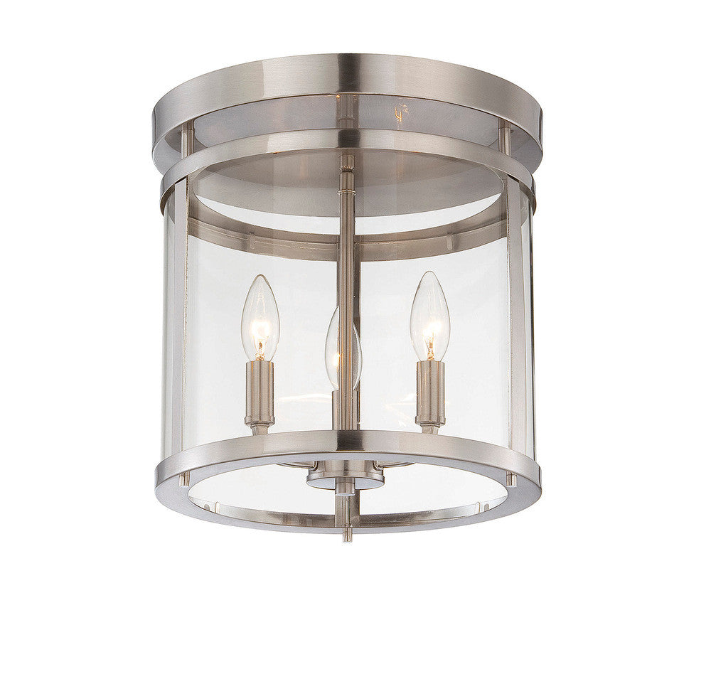 Savoy House Penrose 3-Light Semi-Flush Mount Black