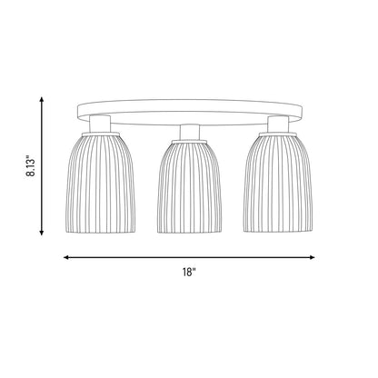 baldwin 3 light flush mount in 6 1247 3 128