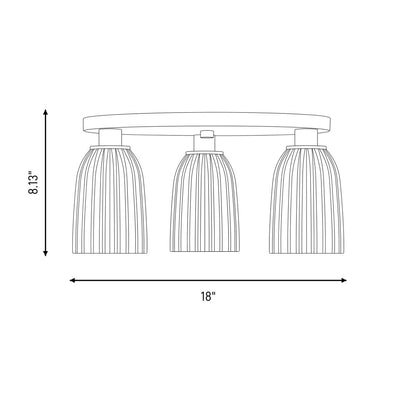 baldwin 3 light flush mount in 6 1247 3 128