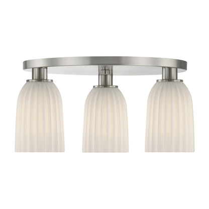 Savoy House Baldwin 3-Light Flush Mount - Satin Nickel