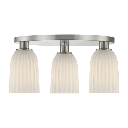 Savoy House Baldwin 3-Light Flush Mount - Satin Nickel
