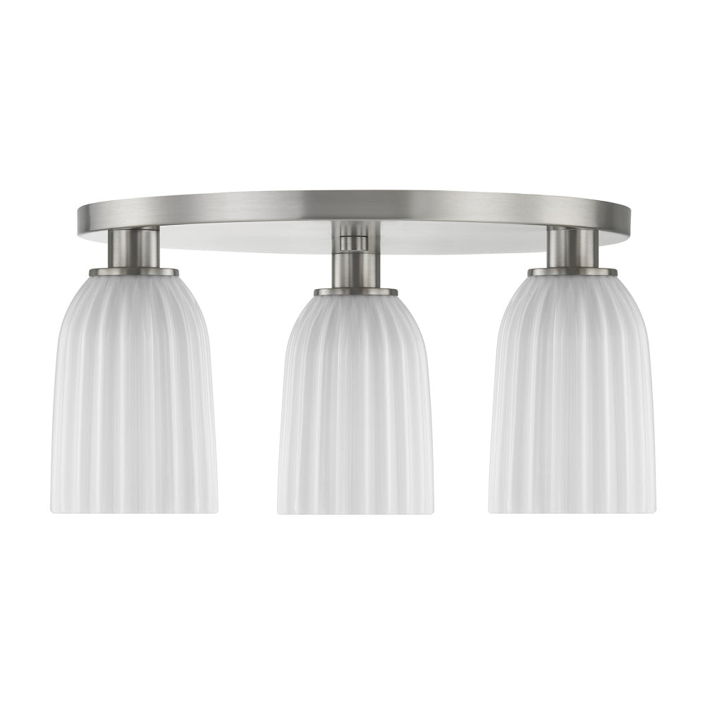 baldwin 3 light flush mount in 6 1247 3 128