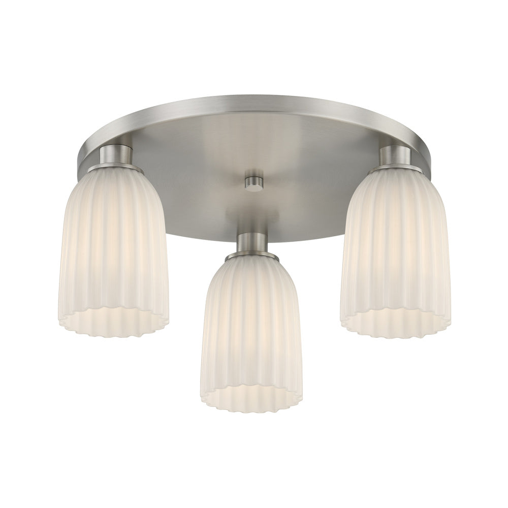 baldwin 3 light flush mount in 6 1247 3 128
