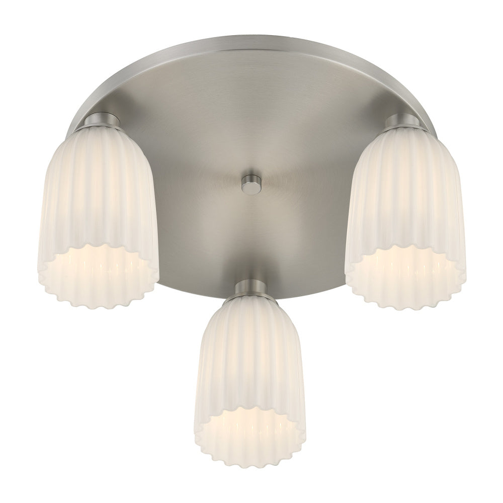 baldwin 3 light flush mount in 6 1247 3 128
