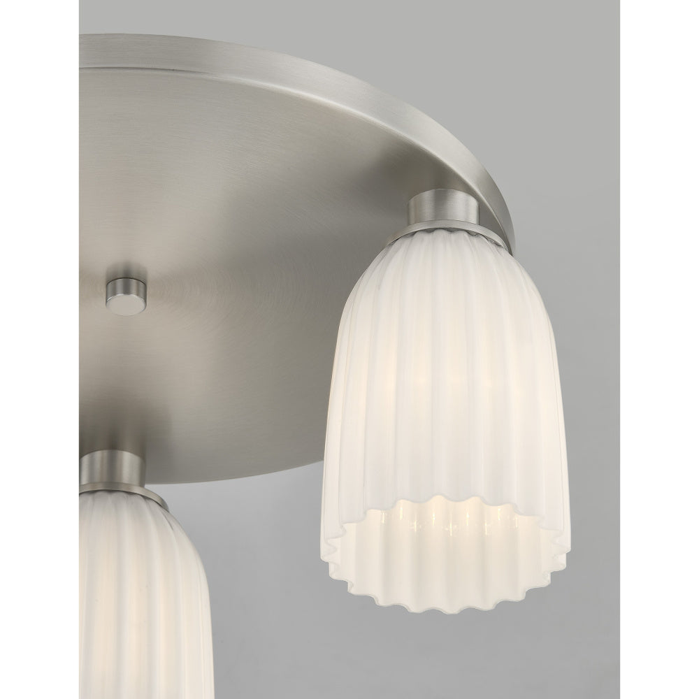 baldwin 3 light flush mount in 6 1247 3 128