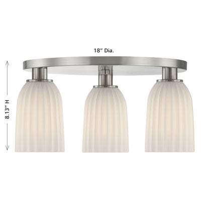 baldwin 3 light flush mount in 6 1247 3 128