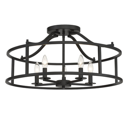 Stockton 5-Light Ceiling Light in Warm Brass