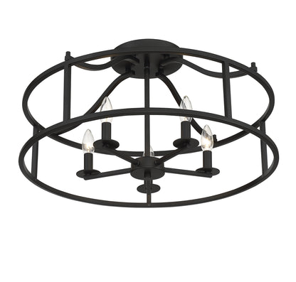 Stockton 5-Light Ceiling Light in Warm Brass