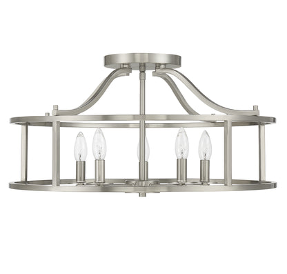 Stockton 5-Light Ceiling Light in Warm Brass