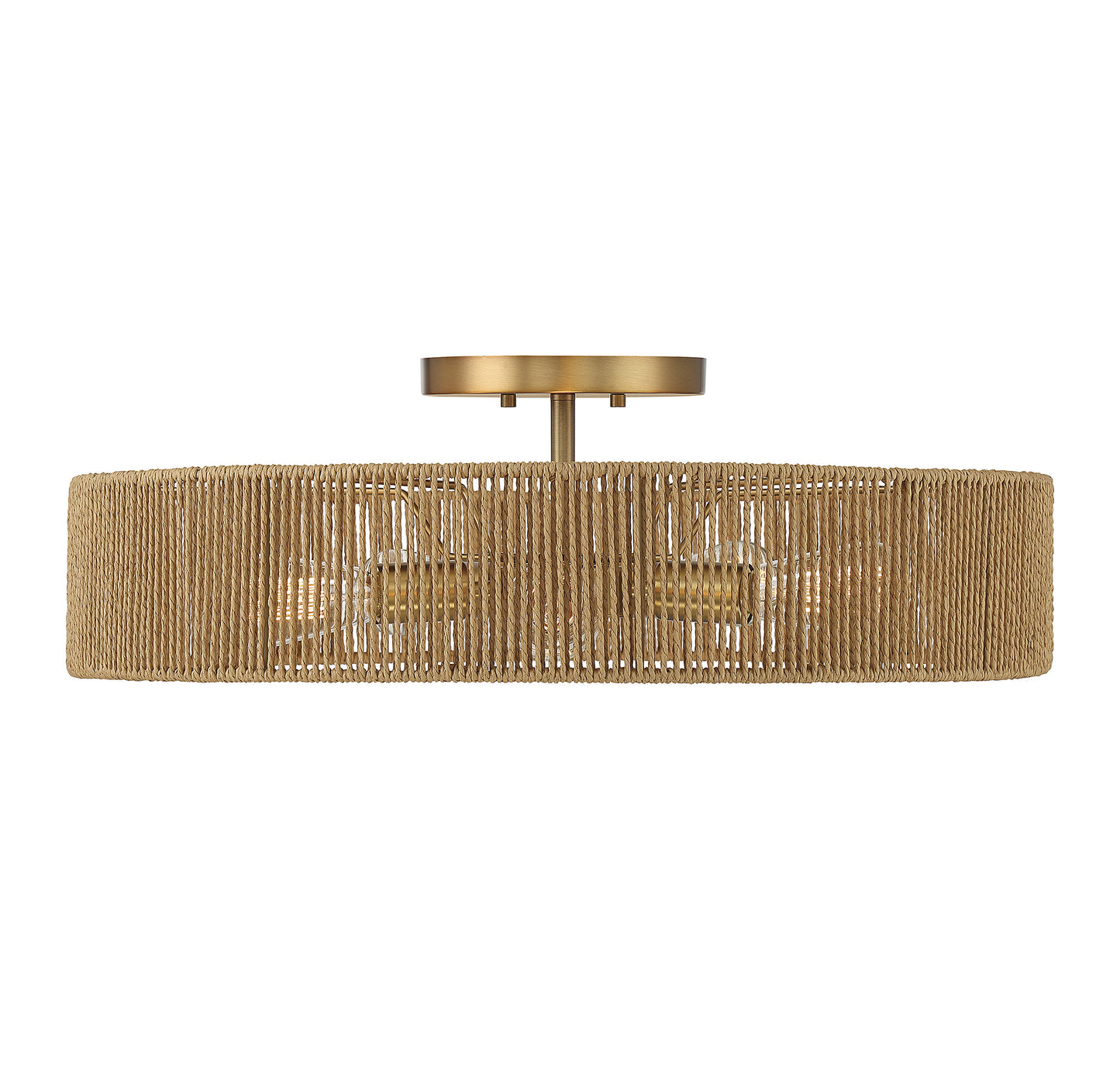 Ashe 5-Light Ceiling Light - Warm Brass and Rope