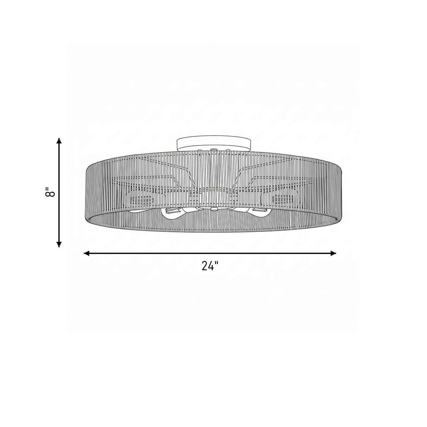 Ashe 5-Light Ceiling Light - Warm Brass and Rope