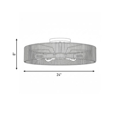 Ashe 5-Light Ceiling Light - Warm Brass and Rope