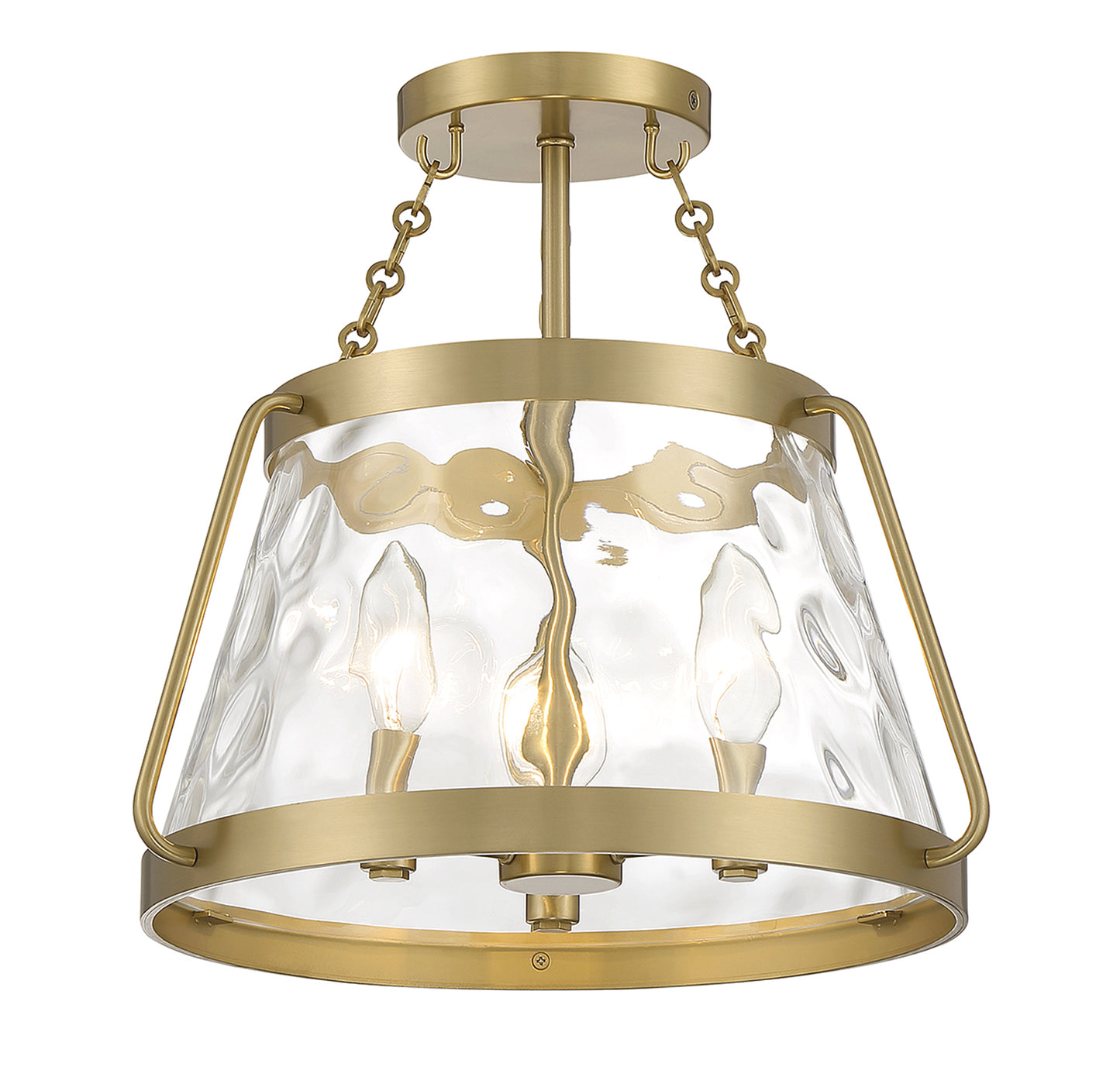 Crawford 3-Light Ceiling Light in Warm Brass