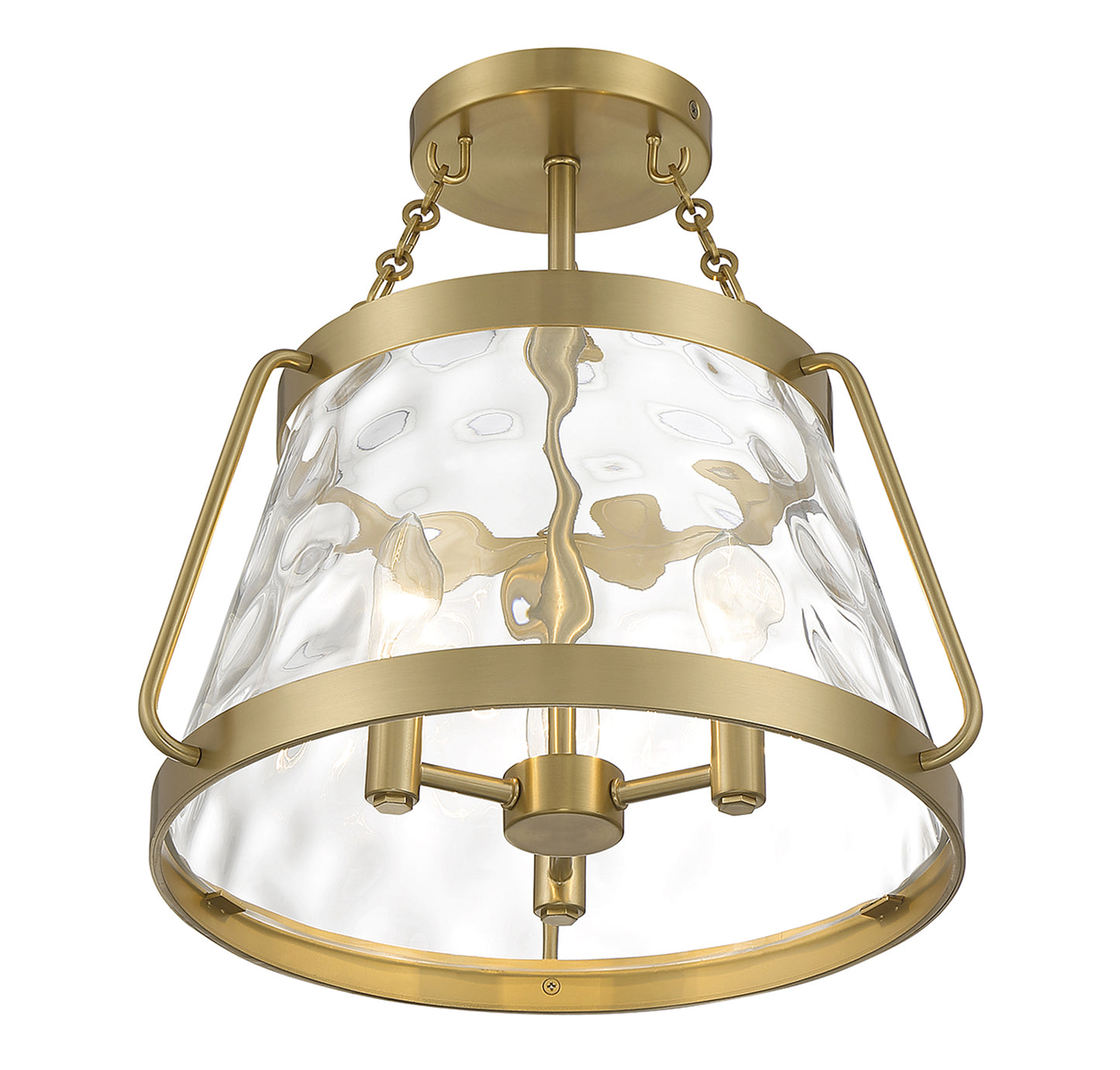 Crawford 3-Light Ceiling Light in Warm Brass