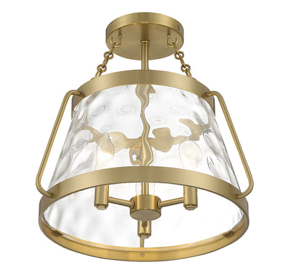 Crawford 3-Light Ceiling Light in Warm Brass