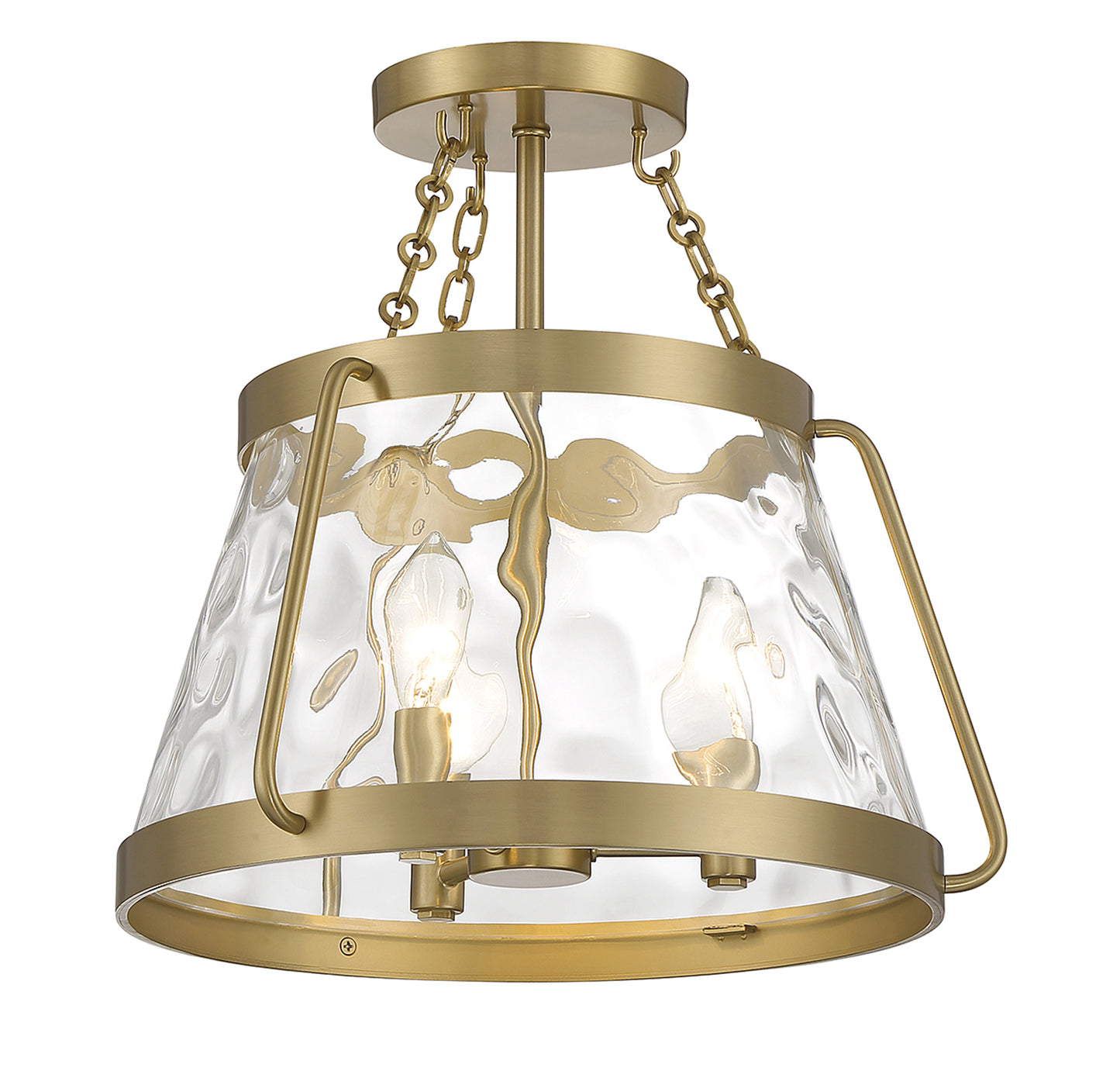 Crawford 3-Light Ceiling Light in Warm Brass