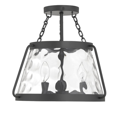 Crawford 3-Light Ceiling Light in Warm Brass