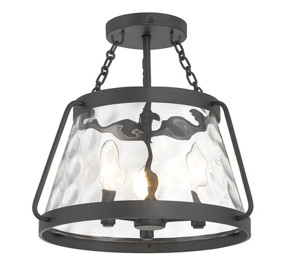 Crawford 3-Light Ceiling Light in Warm Brass