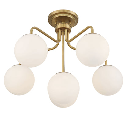 Marco 6-Light Ceiling Light in Warm Brass