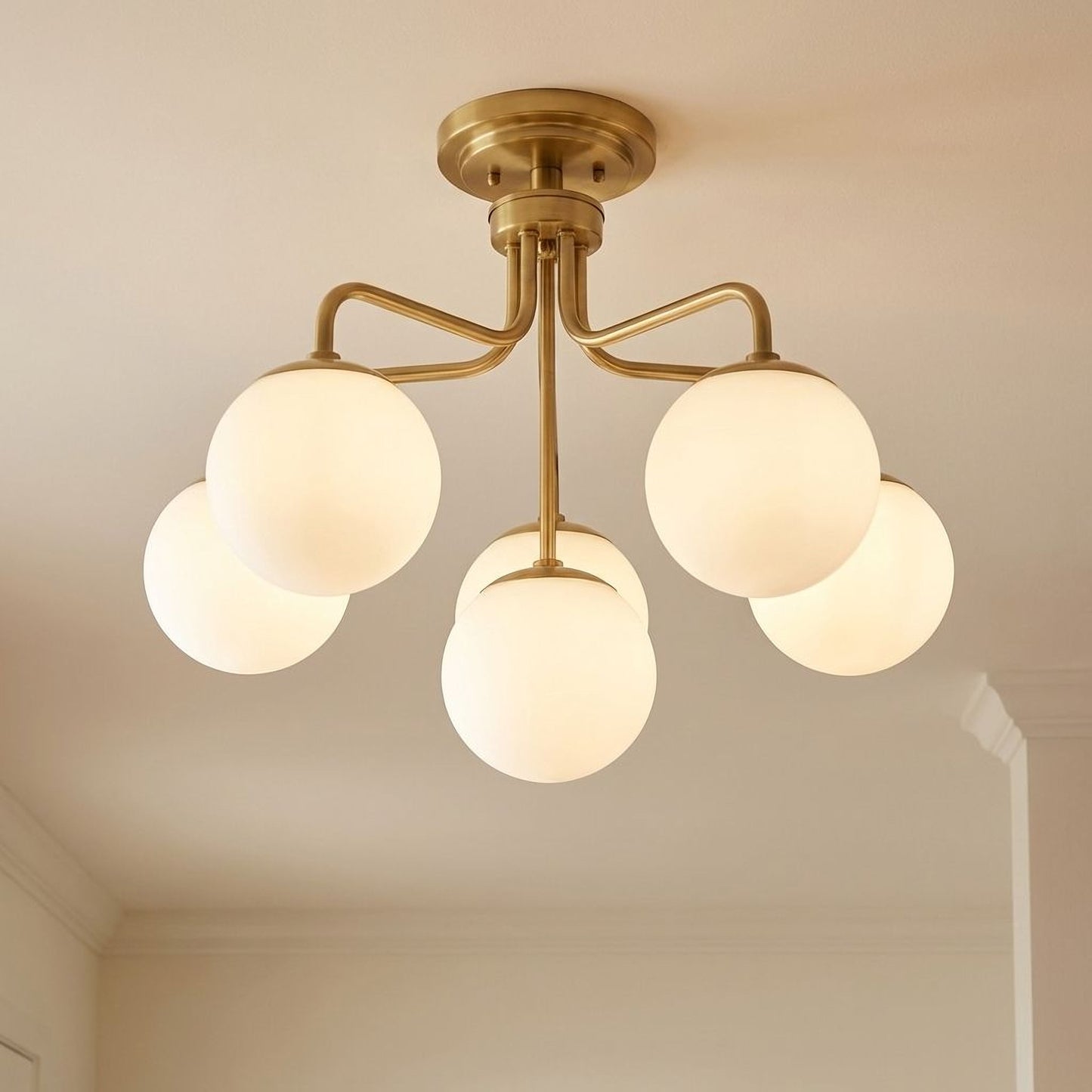Marco 6-Light Ceiling Light in Warm Brass