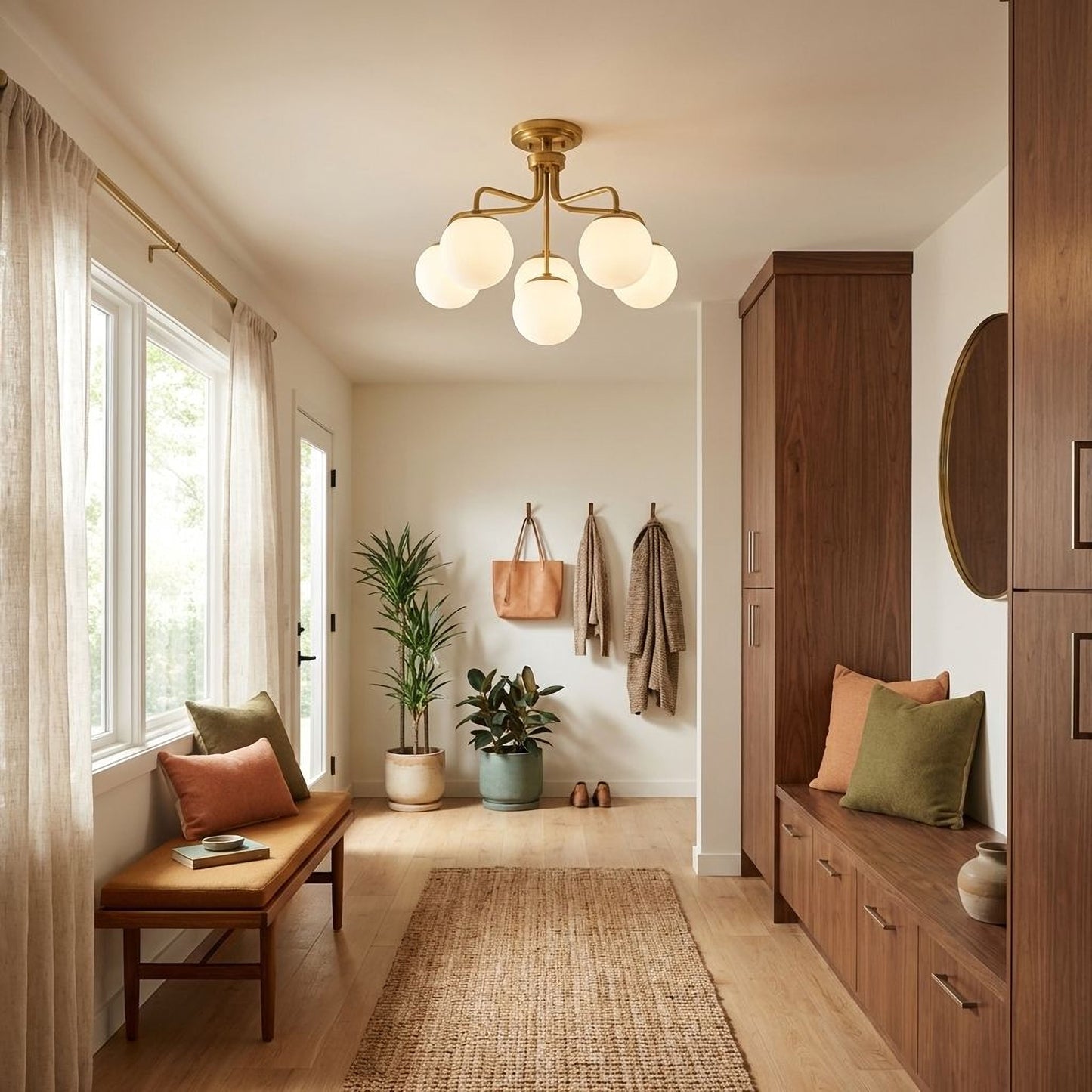 Marco 6-Light Ceiling Light in Warm Brass