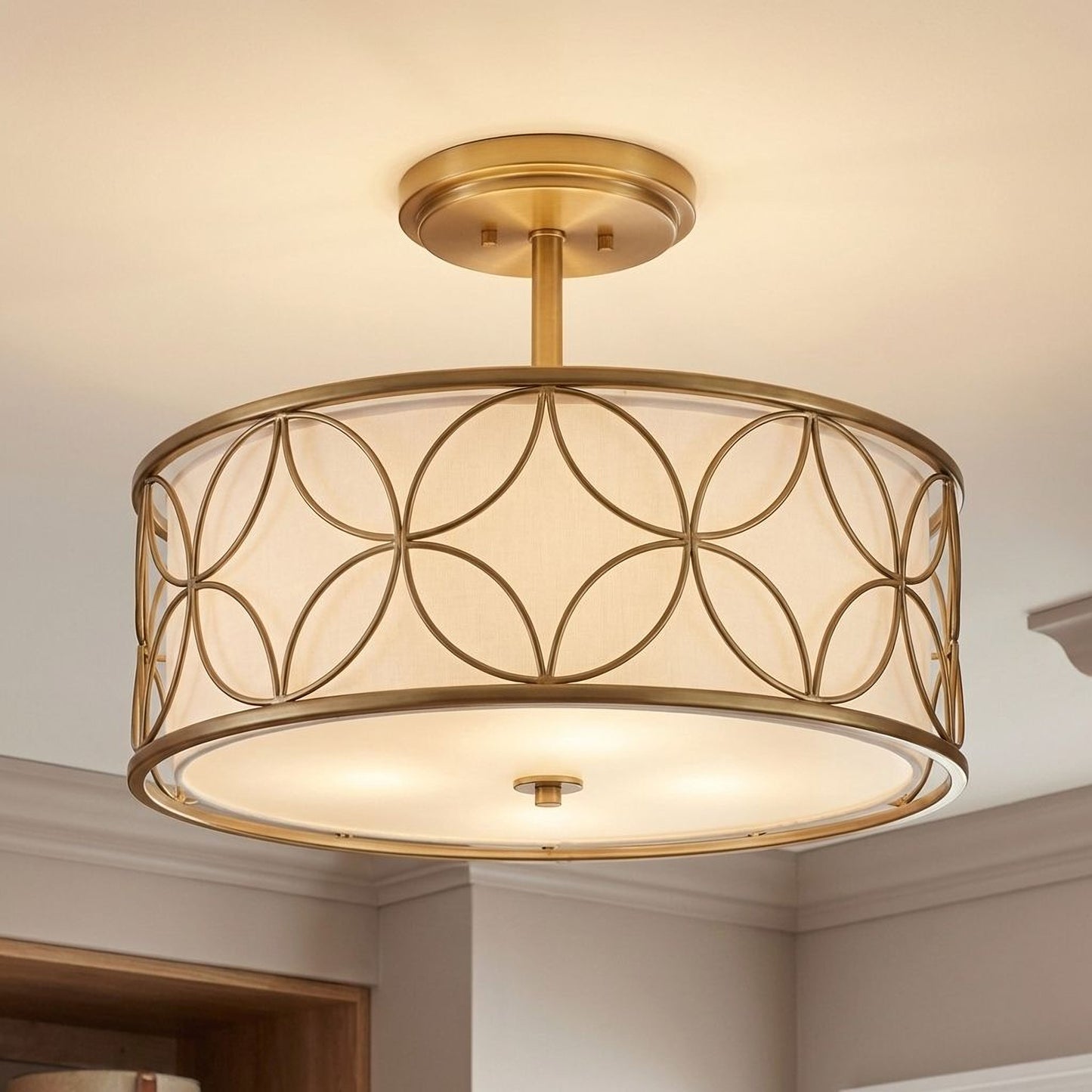 Reid 4-Light Ceiling Light in Polished Nickel
