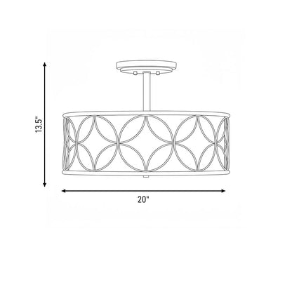 Reid 4-Light Ceiling Light in Polished Nickel