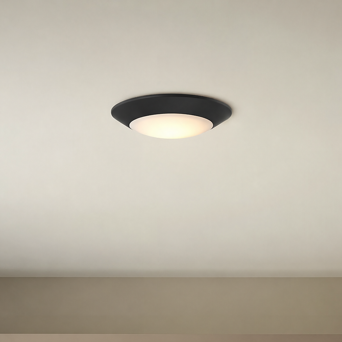 6-in LED Disc Light in Matte Black