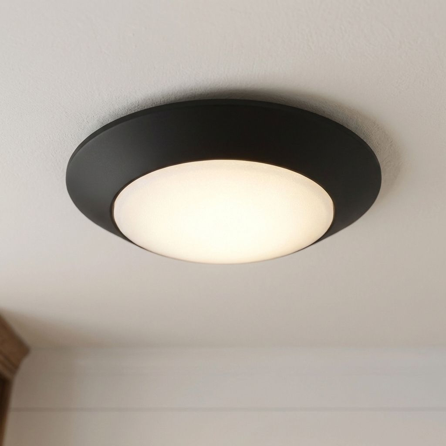 6-in LED Disc Light in Matte Black