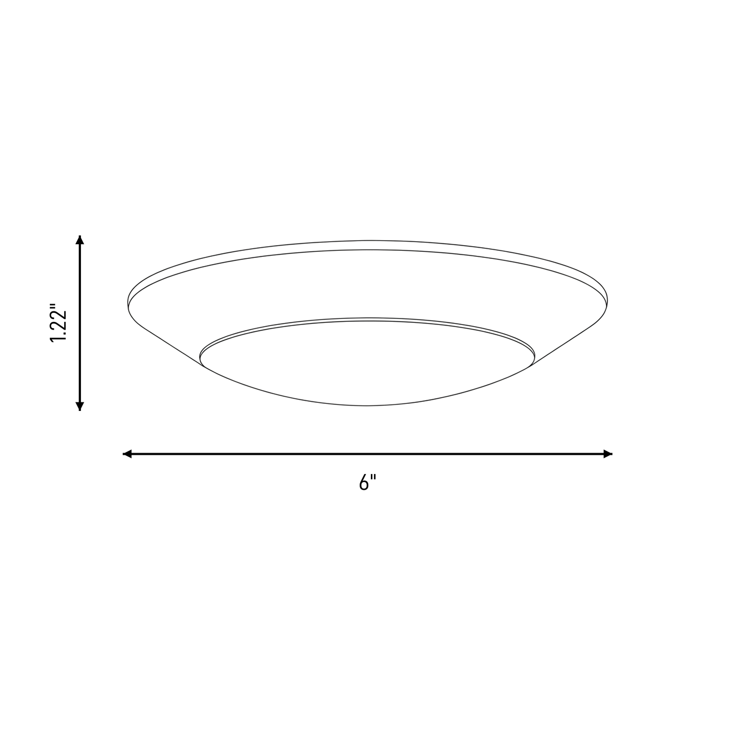 6-in LED Disc Light in Matte Black