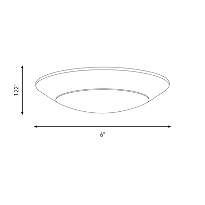 6-in LED Disc Light in Matte Black