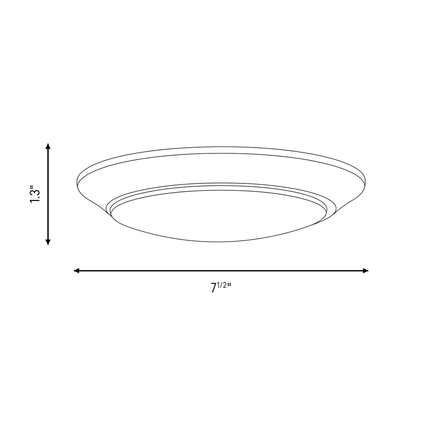 7-in LED Disc Light in White