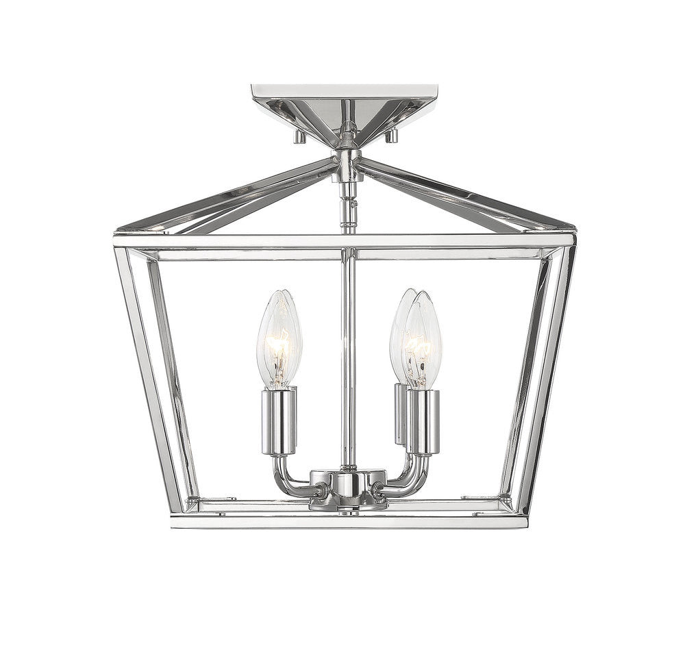 Savoy House Townsend 4-Light Semi-Flush Mount Polished Nickel