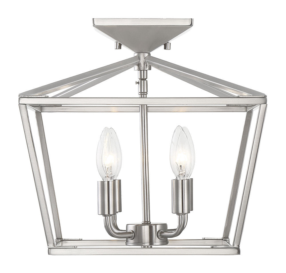 Savoy House Townsend 4-Light Semi-Flush Mount Satin Nickel