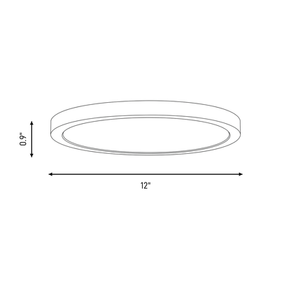 LED Flush Mount, 12"W