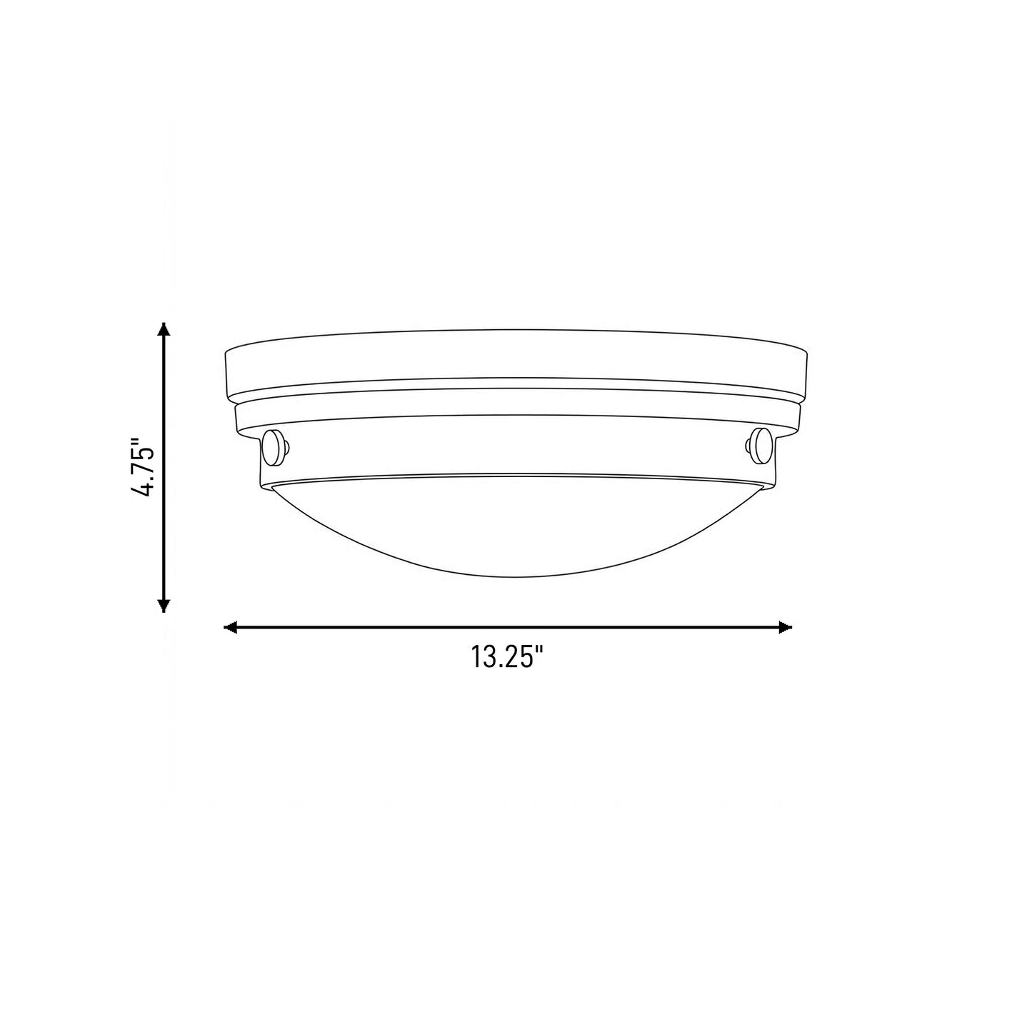 Lucerne 2-Light Ceiling Light in Polished Nickel