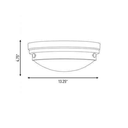 Lucerne 2-Light Ceiling Light in Polished Nickel