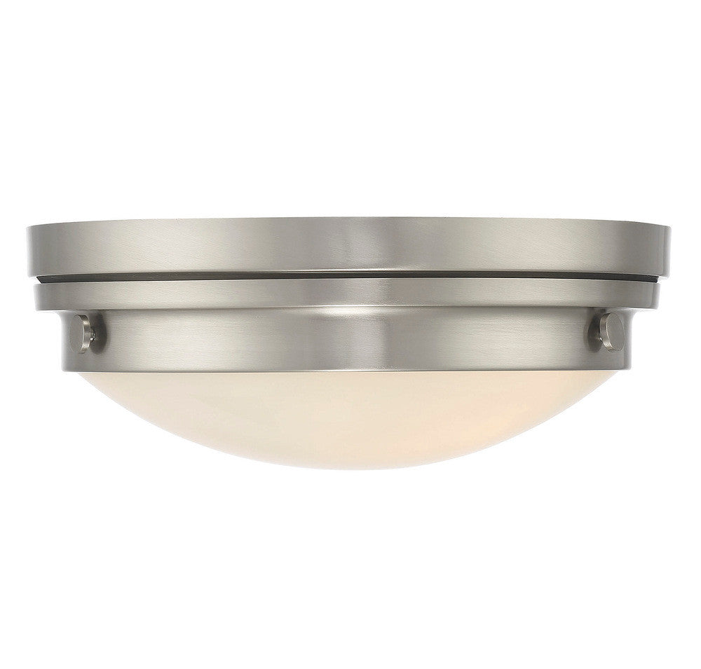 Savoy House Lucerne 13-in Flush Mount Satin Nickel