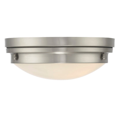Savoy House Lucerne 13-in Flush Mount Satin Nickel