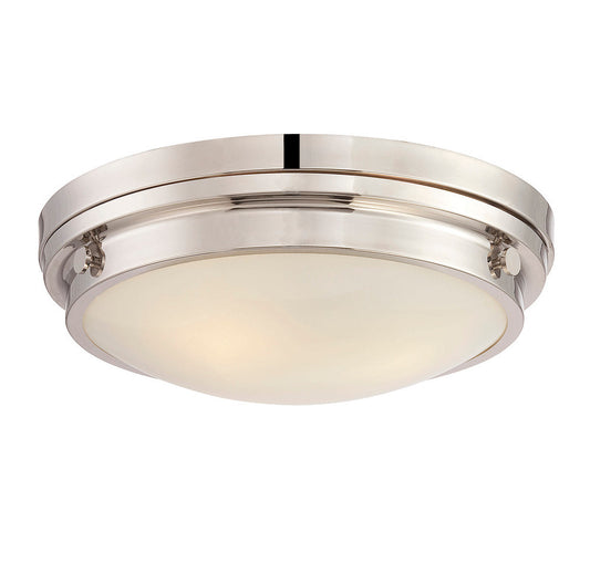 Savoy House Lucerne 15-in Flush Mount Polished Nickel