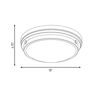 Lucerne 3-Light Ceiling Light in Polished Nickel