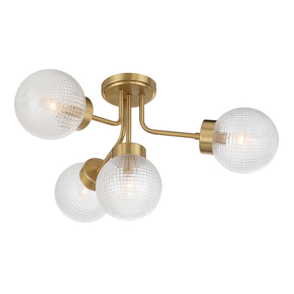 coral 4 light semi flush mount in 6 3364 4 128