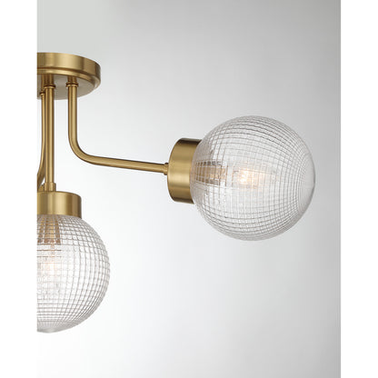 coral 4 light semi flush mount in 6 3364 4 128