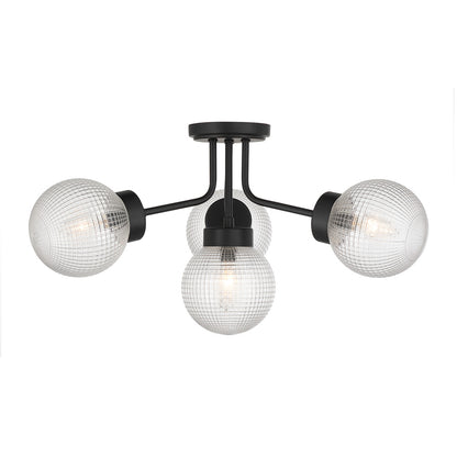 Savoy House Coral 4-Light Semi-Flush Mount - Matte Black