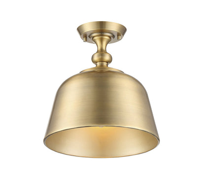 Savoy House Berg Semi-Flush Mount Warm Brass