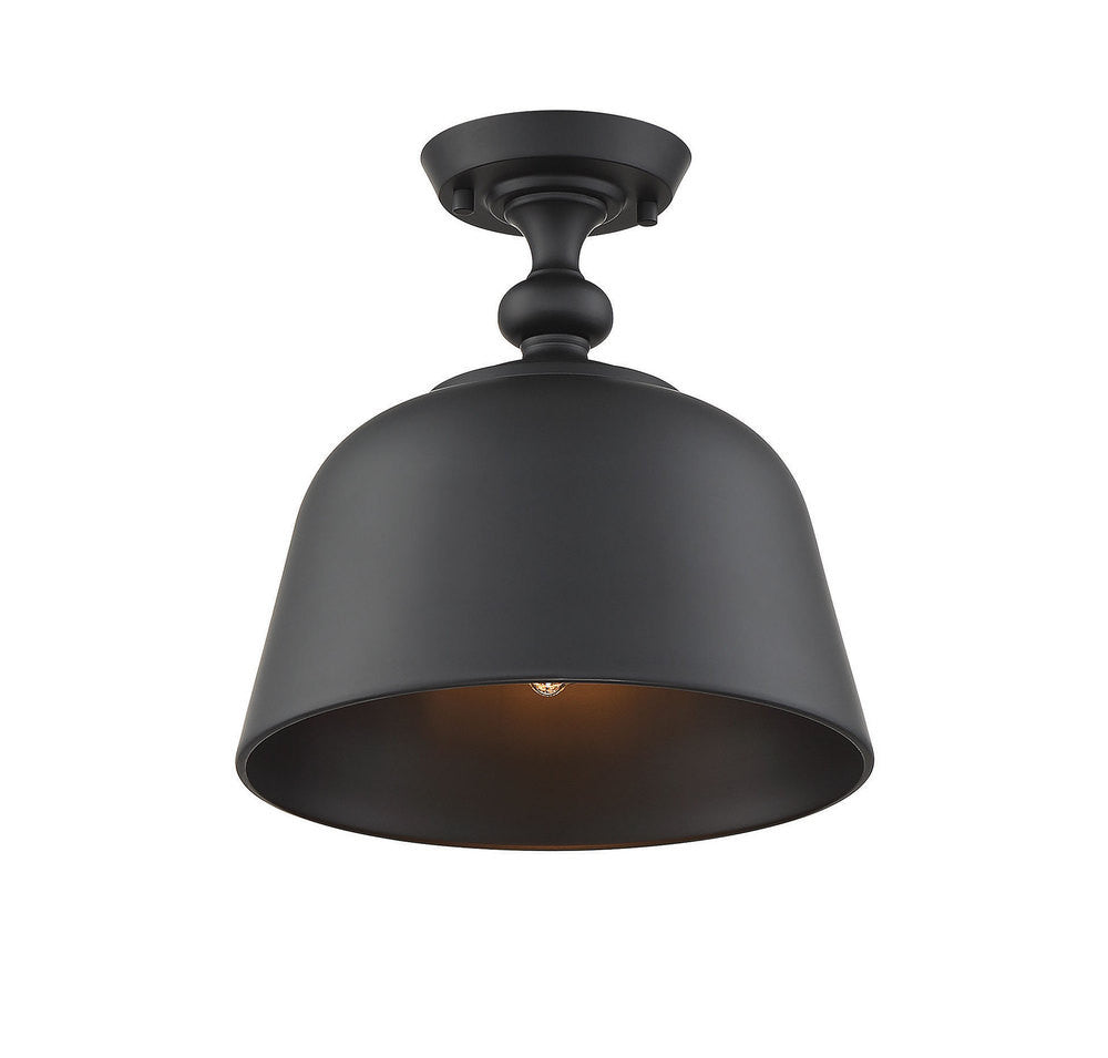 Savoy House Berg Semi-Flush Mount Matte Black